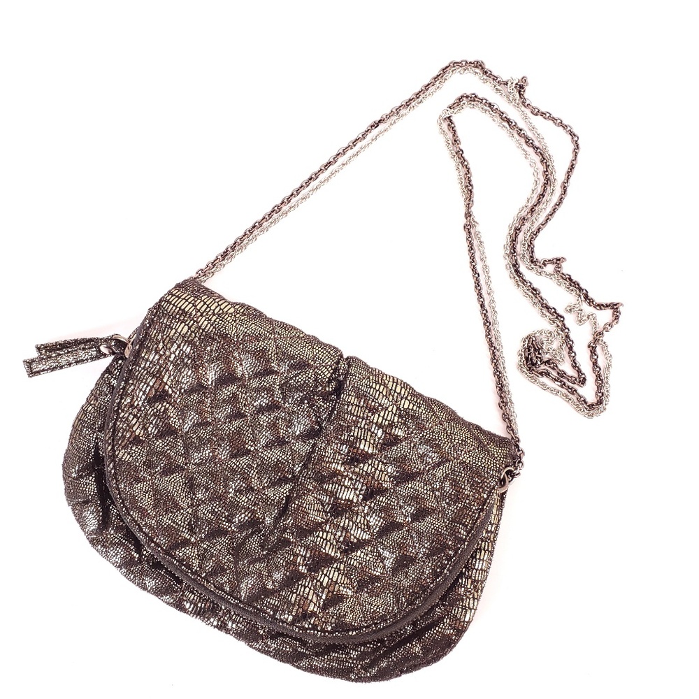 Gap | Black Purse w/S ilver Shimmer Zipper Bag